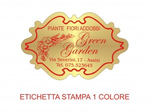 Etichette adesive per fioristi, fiorai e vivaisti (mm 48x30)  (cod.34G)
